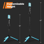 Rechargeable Work Light with Stand, GoGonova Cordless Work Light with Triple - Image 6