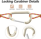24pc Aluminum Carabiner Clip D Ring, Keychain Spring Hook, Small Carabiners Set - Image 4