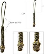 Handmade Lanyards with Brass Beads – Paracord 550 Survival Gear Leash - Image 4