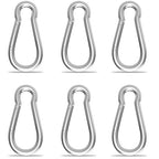 Carabiner, Heavy Duty Galvanized Steel Spring Snap Hook Carabiner Clips by High-PQ