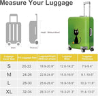 ANNA QUEEN Cute Black Cat Luggage Cover, Minimal Cartoon Suitcase Cover - Image 4