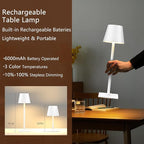 Yogaret White Cordless Table Lamp Set of 2 - Image 2