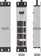 CCCEI Heavy Duty Surge Protector Power Strip 20 Amp Individual Switches. 4FT 12 - Image 7