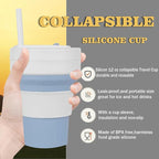 Silicone Foldable Drinking Cup for Camping Hiking, Portable Silicone Water - Image 5