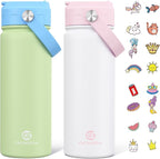 GoKEDA 18oz Kids Water Bottle, 2 Pack Insulated Bottles by Unknown