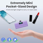 Small Portable Charger 5200mAh, Upgraded PD USB C Power Bank Built-in USB-C - Image 3