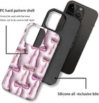 for iPhone 13 Pro Case, HL2 Abstract Ribbons Bows Hybrid 2 Layer Hard Shell - Image 3