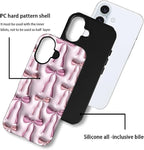 for iPhone 16 Plus Case, HL2 Abstract Ribbons Bows Hybrid 2 Layer Hard Shell - Image 3