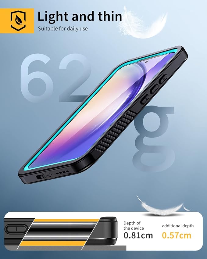 Lanhiem for Samsung A54 5G Case, Galaxy A54 5G Case, IP68 Waterproof Dustproof - Image 6