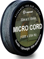 Micro Paracord, 1.18mm x 100ft Thin Mini Utility Braided Small Paracord by Legowitoutdoor