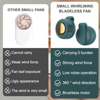 Portable Silent Mini Bladeless Fan Clip On, Small Clip Fan, Adjustable 3 Speeds - Image 6