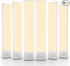 6 Pack Under Cabinet Lighting Wireless, 58 LED Rechargeable Battery Motion by BuyNow
