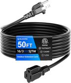 50 FT Outdoor Extension Cord Waterproof, 3-Prong Power Cord, 16 AWG SJTW by ISLEWIRE