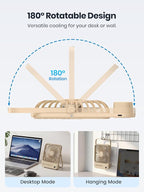 Warmco 10000mAh Portable Travel Fan 7-inch, Max 24H Runtime, Ultra-thin Quiet - Image 6