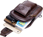 Hebetag Leather Sling Bag Hiking Daypack - Image 6