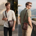 Augus Leather Small Messenger Bag - Image 2