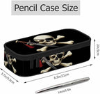 Skull Pirate Pencil Case Crossbones Eye Halloween Day Of The Dead Black Pencil - Image 2