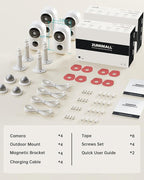 ZUMIMALL Security Cameras Wireless Outdoor, 4 Packs, 2K Cameras - Image 8