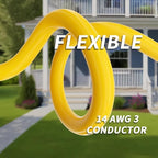 PlugSaf 14/3 Gauge Yellow Outdoor Extension Cord 100 ft Waterproof - Image 4
