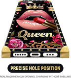 Compatible with iPhone 8 7 SE Case, Glitter Red Rose Queen Leopard Lipstick - Image 5