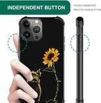 for iPhone 15 Pro Case, Pig Sunflower Yellow Sunshine Pattern Graphic Design - Image 5