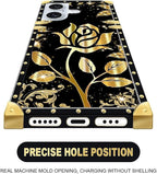 Compatible with iPhone 16 Plus Case, Shine Gold Rose Luxury Golden Decoration - Image 4