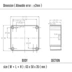 LeMotech Electrical Box ABS Plastic Project Box IP65 Waterproof Junction Box - Image 8