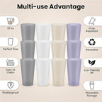 AOYITE Unbreakable Plastic Cups Reusable, 32 oz Plastic Tumblers set of 12 - Image 2