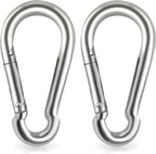 Locking Carabiner Clips, Stainless Steel Spring Snap Hook Locking Carabiner by Acquwistach