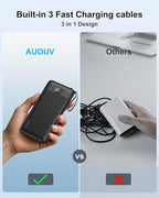 Portable Charger Built-in Cables and AC Wall Plug, 10000mAh 22.5W PD Fast - Image 6