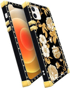 Compatible with iPhone 11 Case, Blooming Rose Golden Flower Luxury Golden - Image 3