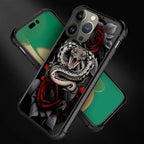 for iPhone 13 Pro Case, Entwined Rose Snake Pattern Graphic Design Girl Boy - Image 5