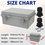 MAKERELE Large Junction Box Waterproof IP67 Plastic Outdoor Electrical Box and - Image 2