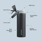 Insulated Water Bottle with Straw - Image 4