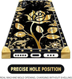 Compatible with iPhone XR Case, Shine Gold Rose Luxury Golden Decoration - Image 5
