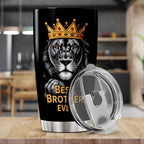 CUBICER Best Brother Ever Lion Design Stainless Steel Tumbler 20 Oz - Image 5