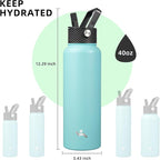 Konokyo 40oz Insulated Water Bottle Stainless Steel Sport Bottles - Image 5