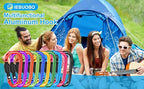 10 Pack Aluminum D Ring Key Rings Hiking Clips Locking Carabiner - Image 7