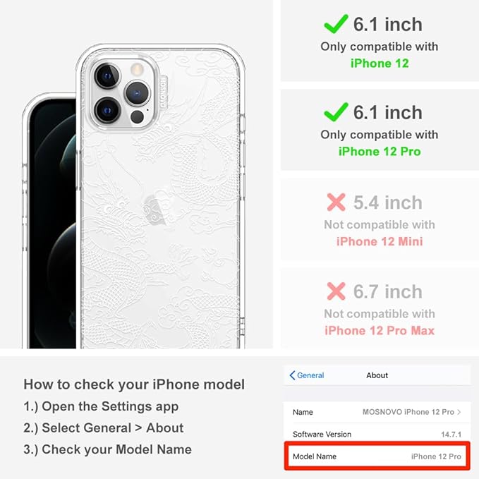 MOSNOVO Case for iPhone 12 & iPhone 12 Pro - Image 2