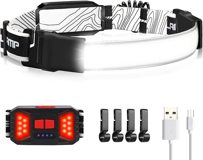 Adelante LED Headlamp Flashlight, 1000LM 230°Wide-Beam Rechargeable Head Lamp by Adelante