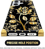 Compatible with iPhone 16 Case, Shine Gold Rose Luxury Golden Decoration - Image 6
