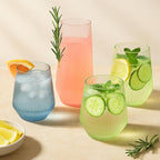 Oojami 48 Pack Ribbed Origami Ripple Plastic Glasses, 24 Stemless 9oz Champagne - Image 7