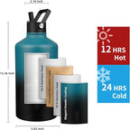 Insulated Water Bottle 128oz, Triple Wall Vacuum Stainless Steel, Leak Proof & - Image 2