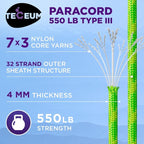 TECEUM Reflective Paracord Rope 1000 – 1000ft/200ft/100ft/50ft – 40+ Colors – - Image 2