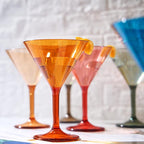 European Style Plastic Crystal Glasses, Unbreakable Martini, Cocktail |Set of - Image 9