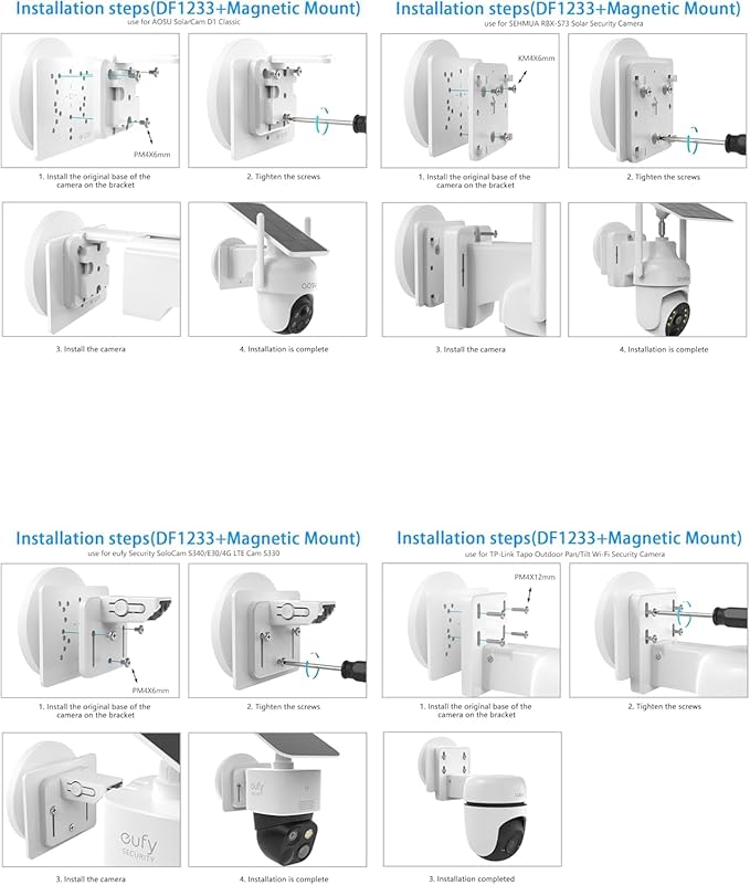 Magnetic Mount for AOSU D1 SE/Lite/Max, Reolink Argus 3MP/4MP/5MP/2K, SEHMUA 2K - Image 3