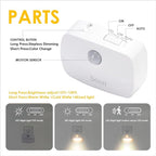 Sossi Motion Sensor Night Light Plug in 4 Pack, 10-60Lm Stepless Dimming - Image 4