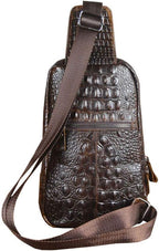 Hebetag Crocodile Genuine Leather Sling Bag Backpack - Image 4