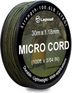 Micro Paracord, 1.18mm x 100ft Thin Mini Utility Braided Small Paracord by Legowitoutdoor