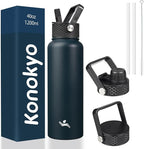 Konokyo 40oz Insulated Water Bottle Stainless Steel Sport Bottles by Konokyo